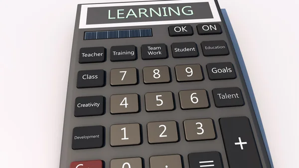 Kalkulator uczenia się — Zdjęcie stockowe