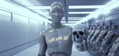 3 boyutlu görüntüleme. İnsansı figürler klonlanıyor