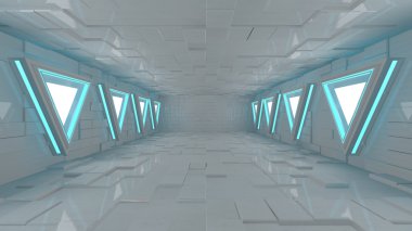 scifi fütüristik koridor