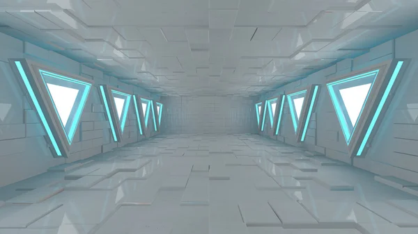 Futurystyczny korytarz SciFi — Zdjęcie stockowe