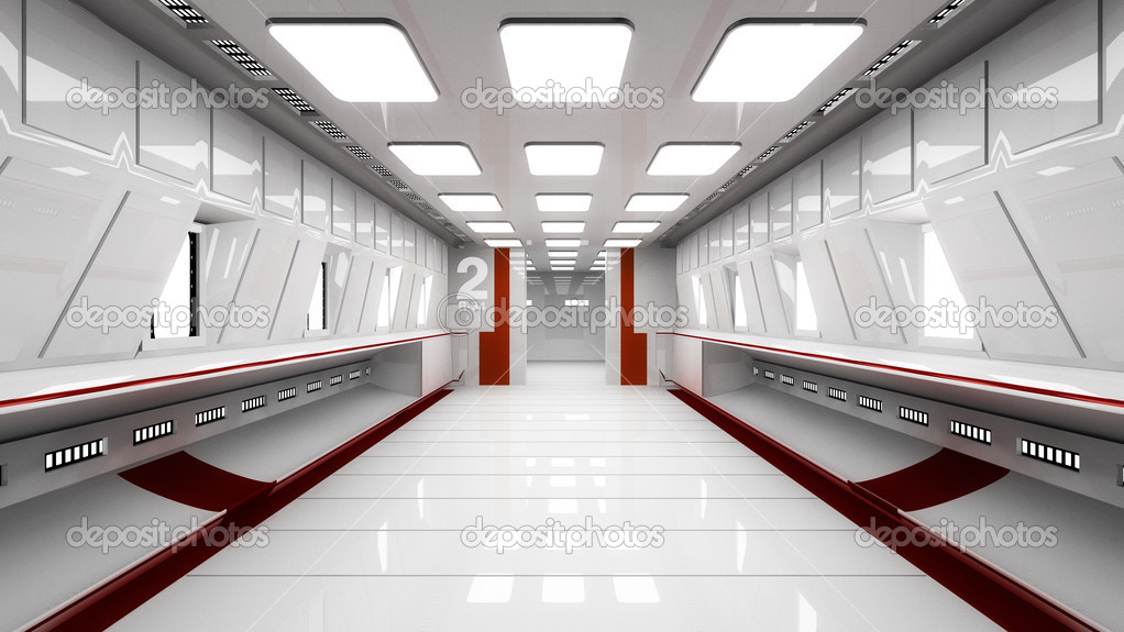 SCIFI futuristic corridor