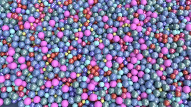 3D render. Arka plan ve renkleri