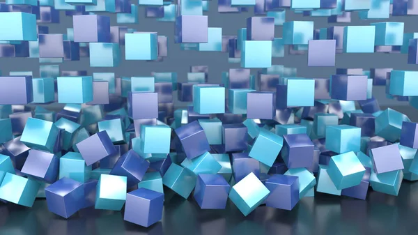 Renderizado Fondo Abstracto Con Cubos Diferentes Colores —  Fotos de Stock