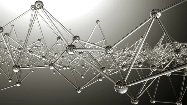 Struktur Rendering Verbindung Und Teilchen — Stockfoto