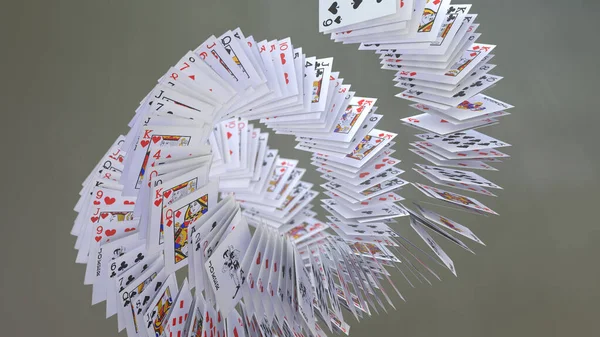 Καθιστούν Χαρτιά Του Πόκερ Που Υπάγονται — Φωτογραφία Αρχείου