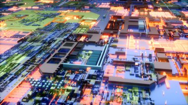 3 boyutlu görüntüleme. Soyut renkli arkaplan resimlemesi