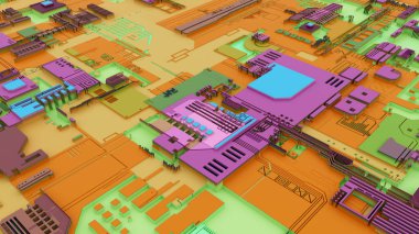 3 boyutlu görüntüleme. Soyut renkli arkaplan resimlemesi