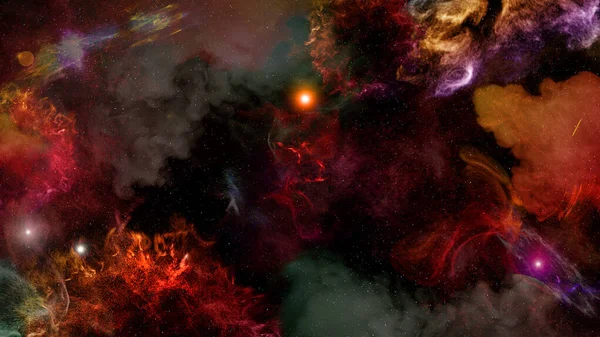 銀河や星雲のイラストの背景 — ストック写真
