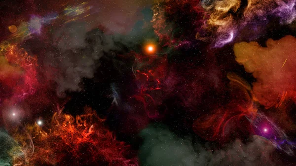 Background of galaxies and nebula illustration