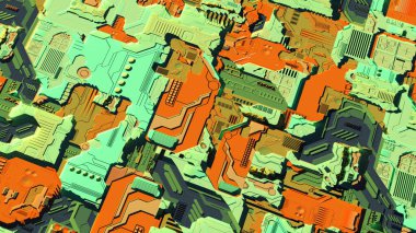 3 boyutlu görüntüleme. Soyut renkli arkaplan resimlemesi