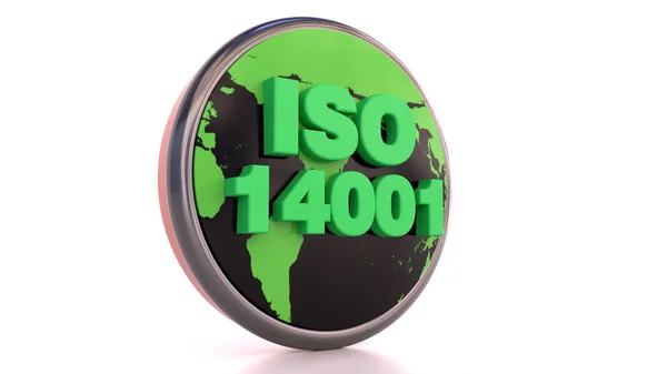 Iso 14001 Renderizado Texto — Foto de Stock