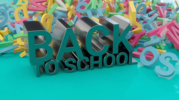 Render Back School Background — Stock Photo, Image