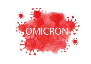 omicron virüsü değişken covid-19 sars-cov-2, vektör bunner