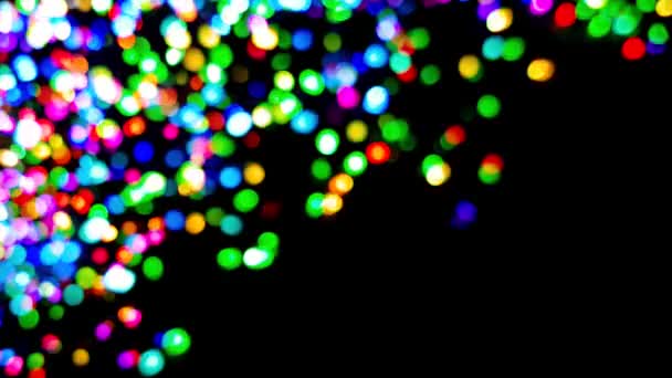 Rgb Renk Değiştiren Noel Işıkları Bokeh Çapraz Yarıekran Birleşimi Rgb — Stok video