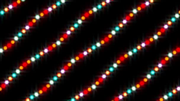 Retro Style Colour Changing Bokeh Lights Loop Glint Glare Wavy — Stok video