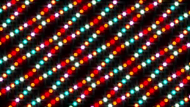 Retro Style Colour Changing Bokeh Lights Loop Glint Glare Wavy — Vídeo de Stock