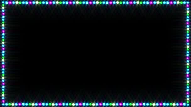 Simple Looped Slow Colour Changing Twinkling Frame Border Christmas Stage — Vídeo de stock