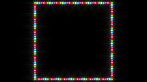 Simple Looped Fast Colour Changing Square Frame Border Christmas Stage — 비디오