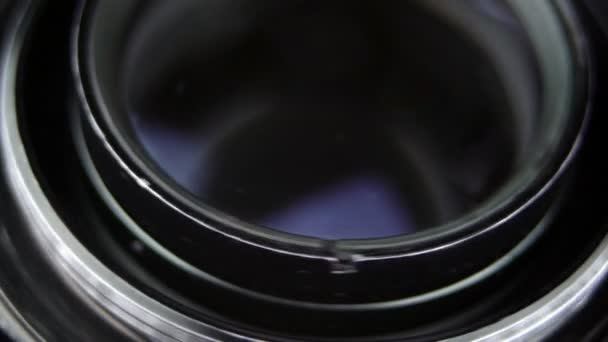 Vintage Russian lens rotating — стокове відео