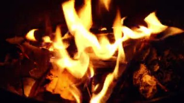 35 mm film super - ağır çekimde yanan ateş