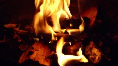 35 mm film super - ağır çekimde yanan ateş