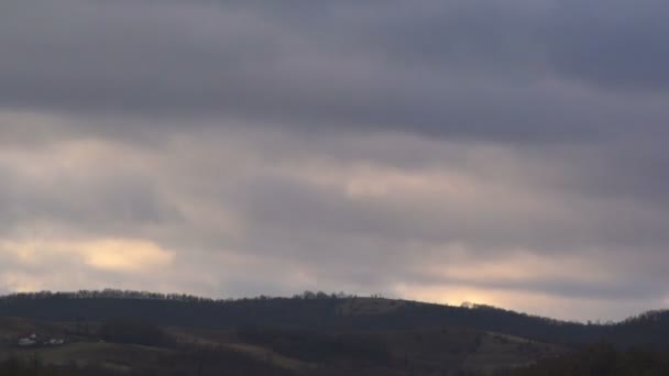 Sony FS100 - timelapse du jour d'hiver sur les collines — Video