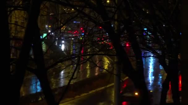 Městské ulice časová prodleva - natočeno s 35mm fotoaparát! — Stock video