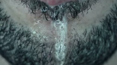 adam ağız makro - ürkütücü