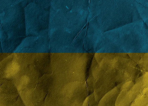 Flaga Ukrainy Starym Tle Grunge Zabytkowy Styl Retro Grunge Patriotyczna — Zdjęcie stockowe