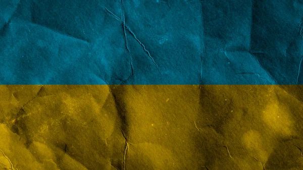 Flaga Ukrainy Starym Tle Grunge Zabytkowy Styl Retro Grunge Patriotyczna — Zdjęcie stockowe