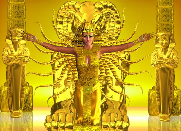 A Golden Egyptian Temple — Stock Image A Golden Egyptian Temple Stock Image