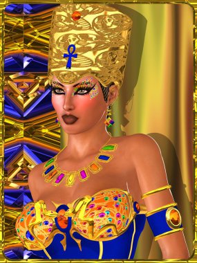 bejeweled göz makyajı ile Mısır Güzellik