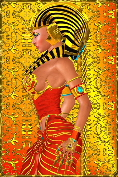 Profile of Egyptian woman Pharaoh Queen — Stock Photo, Image