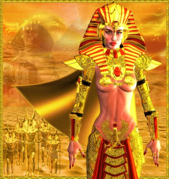 Egyptian Warrior Queen — Stock Photo, Image