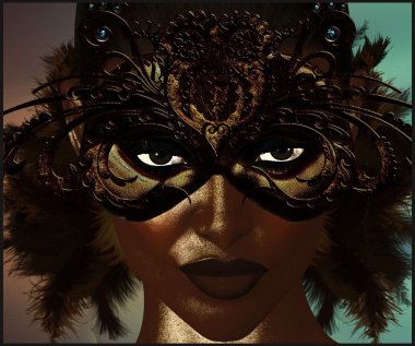 tüylü maske maske.