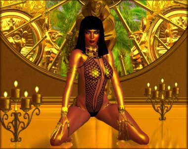 Mum ışığında seksi kız