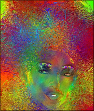 Soyut, çiçek, yakın çekim yüz