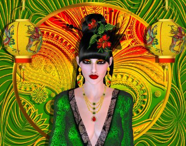 The Four Beauties of China.  The most beautiful women of Chinese History and Mythology are brought to life through our exclusive digital art style.  They embody Art, Fashion and Beauty!