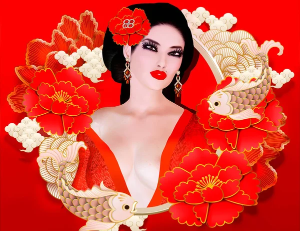Four Beauties China Most Beautiful Women Chinese History Mythology Brought — Foto Stock