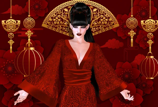 Four Beauties China Most Beautiful Women Chinese History Mythology Brought — Fotografia de Stock