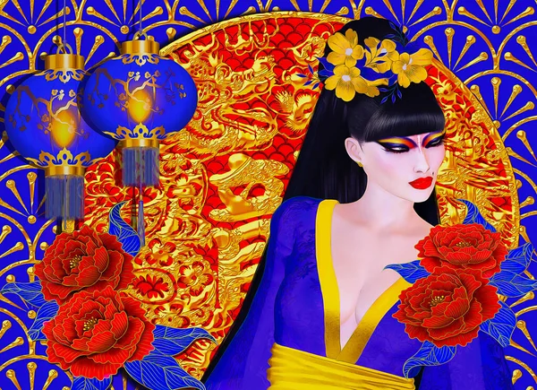 Чотири Китайські Красуні Найкрасивіші Жінки Китайської Історії Міфології Оживають Завдяки — стокове фото