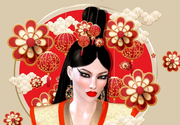 Чотири Китайські Красуні Найкрасивіші Жінки Китайської Історії Міфології Оживають Завдяки — стокове фото
