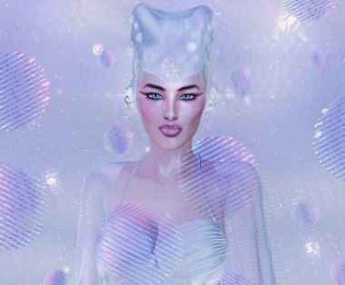 Aphrodite the ancient Greek goddess of sexual love and beauty in our unique digital art, abstract style. Let her face Grace your next project!