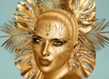Aphrodite the ancient Greek goddess of sexual love and beauty in our unique digital art, abstract style. Let her face Grace your next project!