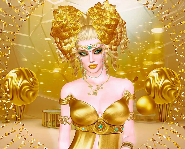 Aphrodite Ancient Greek Goddess Sexual Love Beauty Our Unique Digital — Stock Photo, Image