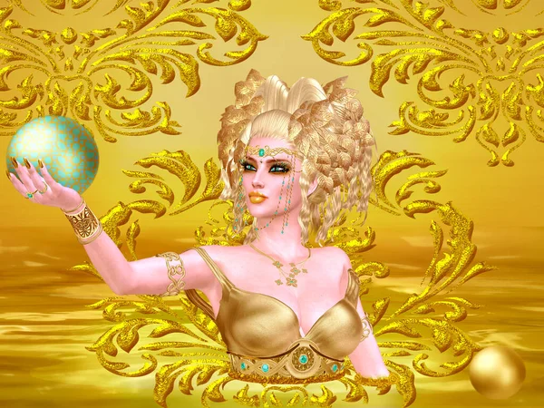 Aphrodite Ancient Greek Goddess Sexual Love Beauty Our Unique Digital — kuvapankkivalokuva