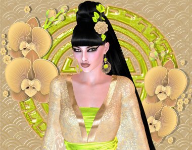 The Four Beauties of China. The most beautiful women of Chinese History and Mythology are brought to life through our exclusive digital art style. They embody Legend, Art, Fashion and Beauty! Xi Shi, Wang Zhaojun, Diaochan and  Yang Guifei,