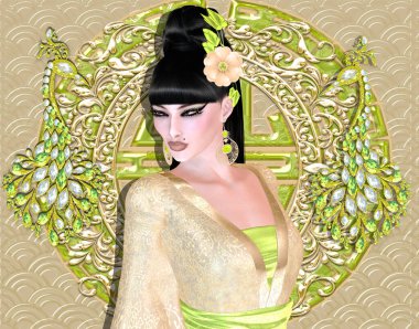 The Four Beauties of China. The most beautiful women of Chinese History and Mythology are brought to life through our exclusive digital art style. They embody Legend, Art, Fashion and Beauty! Xi Shi, Wang Zhaojun, Diaochan and  Yang Guifei,