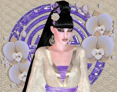 The Four Beauties of China. The most beautiful women of Chinese History and Mythology are brought to life through our exclusive digital art style. They embody Legend, Art, Fashion and Beauty! Xi Shi, Wang Zhaojun, Diaochan and  Yang Guifei,