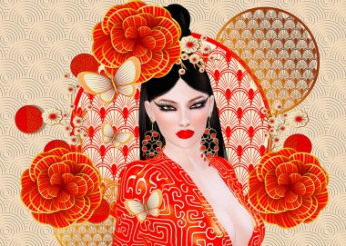 The Four Beauties of China. The most beautiful women of Chinese History and Mythology are brought to life through our exclusive digital art style. They embody Legend, Art, Fashion and Beauty! Xi Shi, Wang Zhaojun, Diaochan and  Yang Guifei,